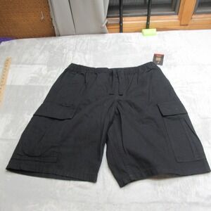 Vans Shorts Mens Large Black Range Elastic Drawstring Waist Loose Fit Cargo NEW